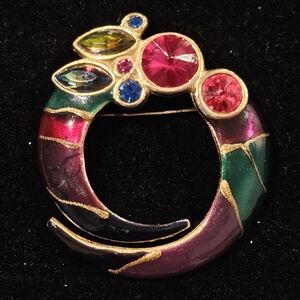Vintage ECD Colorful Brooch